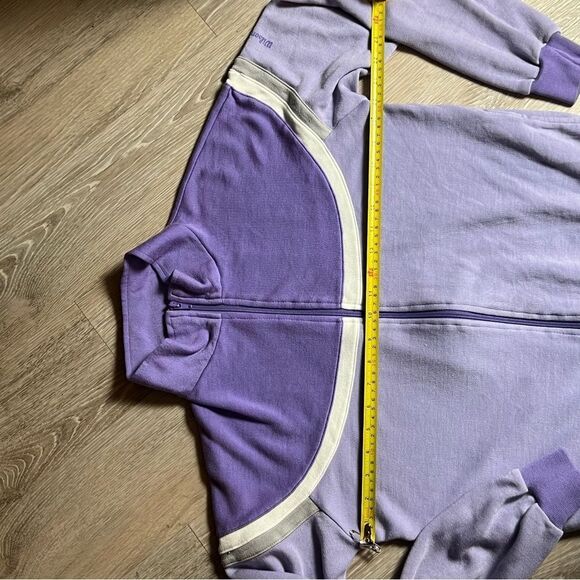 Vtg 70s 80s Wilson’s Pastel Lavender Purple color block Full Zip Track Jacket L - Picture 12 of 12